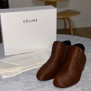 NEW Celine Ponyhair Bootie Slipper Ankle Boots
